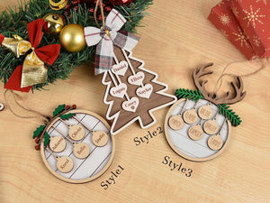 2025 Family Christmas Tree Ornament, Custom Wooden Family Christmas Ornament, Engraved Ornament,Christmas Gift,Personalized Holiday Ornament