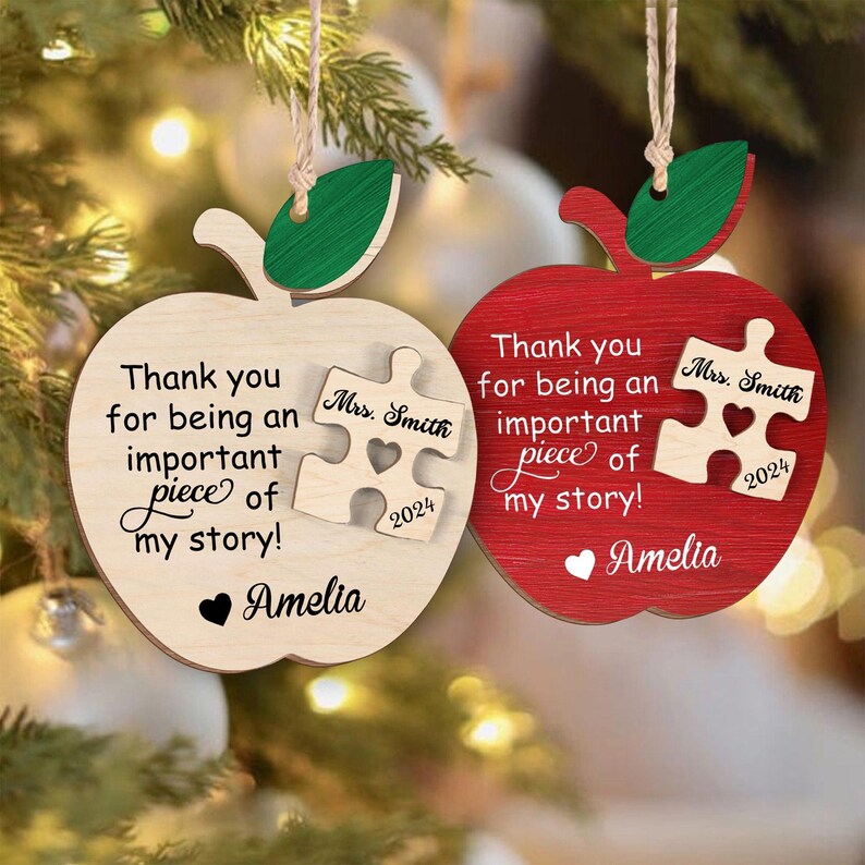 Teacher Christmas Ornament, Personalized Teacher Gifts, Teacher Appreciation Gifts, Teacher Thank You Gifts, End of Year