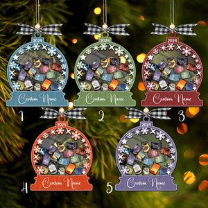 2025 Custom Book Ornament, Personalized Mini Book Ornament for Readers, Handmade Round Ornament, Book Lovers Keepsake for Christmas