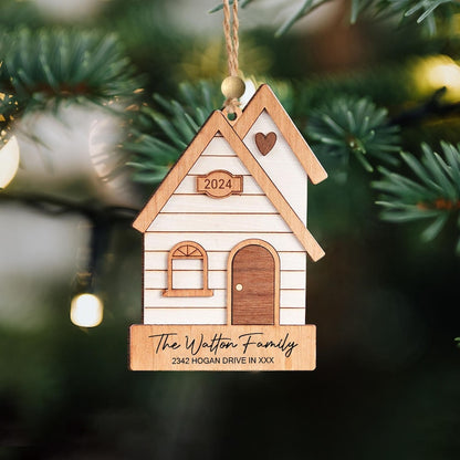 Our First Home Christmas Ornament, Agent Closing Gift For Seller, New Home Gift, Cute House Ornament, Custom Home Ornament 2024