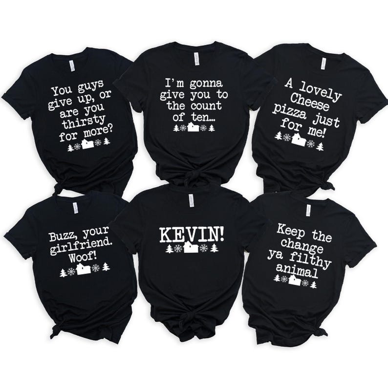 Home Alone Family Matching Christmas Shirts, Home Alone Movie Sweatshirt, Christmas Group Tee, Family Matching T-Shirt, Christmas Gift