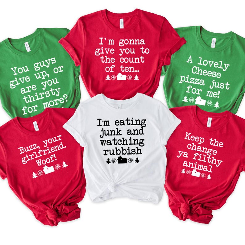 Home Alone Family Matching Christmas Shirts, Home Alone Movie Sweatshirt, Christmas Group Tee, Family Matching T-Shirt, Christmas Gift