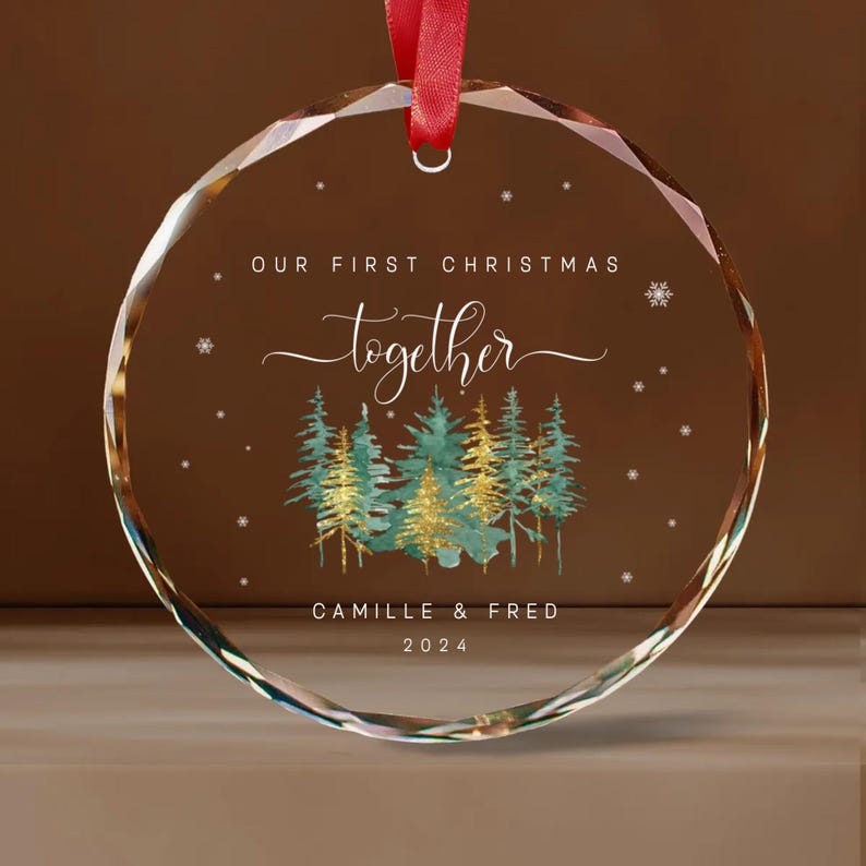 Personalized Our First Christmas Together Ornament 1st Xmas Together Keepsake 2024 Christmas Ornament Living Together Couples Ornament