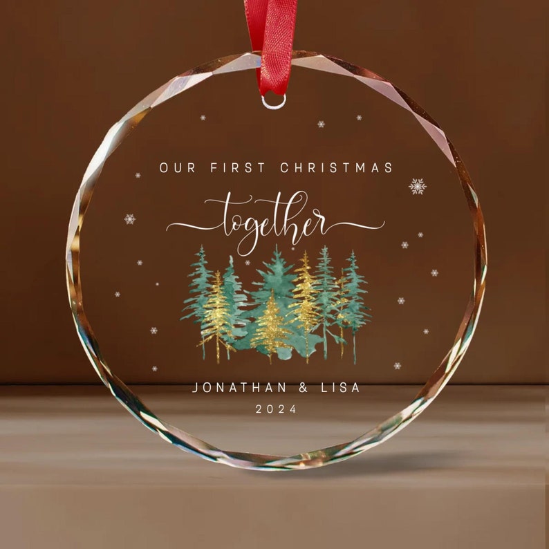 Personalized Our First Christmas Together Ornament 1st Xmas Together Keepsake 2024 Christmas Ornament Living Together Couples Ornament