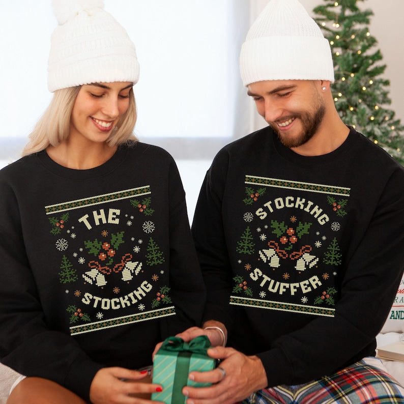 Matching Couples Ugly Christmas Sweater, Adult Humor Holiday Sweater, Ugly Christmas Party Sweater, Fun Holiday Shirts, Humorous Gifts