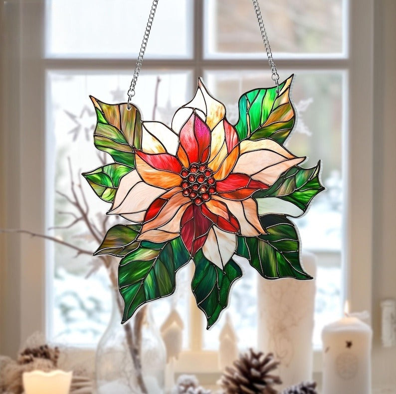 Birth Flower With Name Suncatcher Ornament, Birth Month Flower Acrylic Window Hanging, Birth Flower Memorial Gift, Mothers Day Gift For Mom