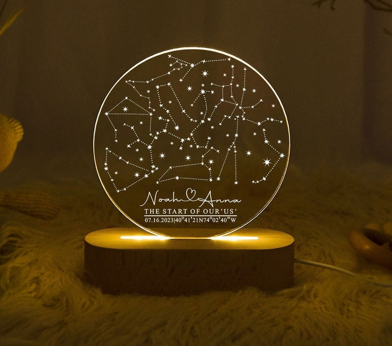Custom Star Map by Date,Valentine's Day Gift,Anniversary Gift,Starry Night Save the Date,Constellation Map by Date,Star Location,Couple Gift