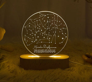 Custom Star Map by Date, Anniversary Gift, Starry Night Save the Date, Constellation Map by Date, Star Location, Couple Gift, Wedding Gift