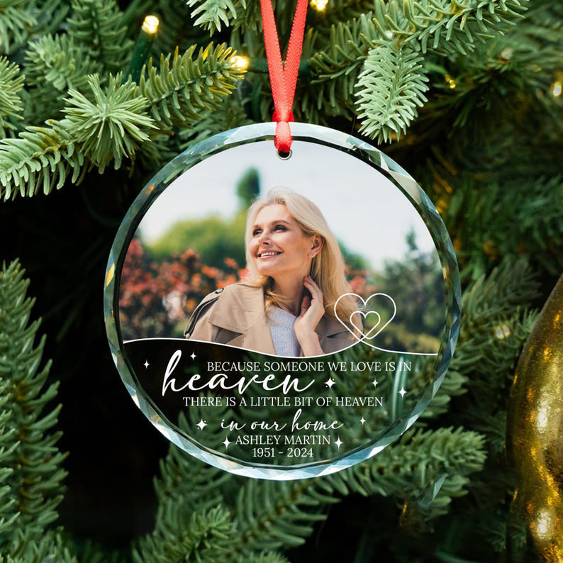 Remembrance Ornament, Memorial Christmas Ornament, Custom Photo Ornament, Christmas Gift Ornament, Family Loss Ornament, Keepsake Ornament