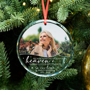 Remembrance Ornament, Memorial Christmas Ornament, Custom Photo Ornament, Christmas Gift Ornament, Family Loss Ornament, Keepsake Ornament
