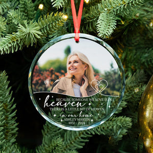 Remembrance Ornament, Memorial Christmas Ornament, Custom Photo Ornament, Christmas Gift Ornament, Family Loss Ornament, Keepsake Ornament