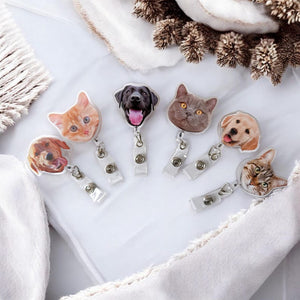 Custom Badge Reel Funny, Custom Dog Photo Badge Reel, Cat Badge Reel, Nurse Badge Reel, Christmas Badge Reel, Retractable Badge Holder, ID Badge Buddy