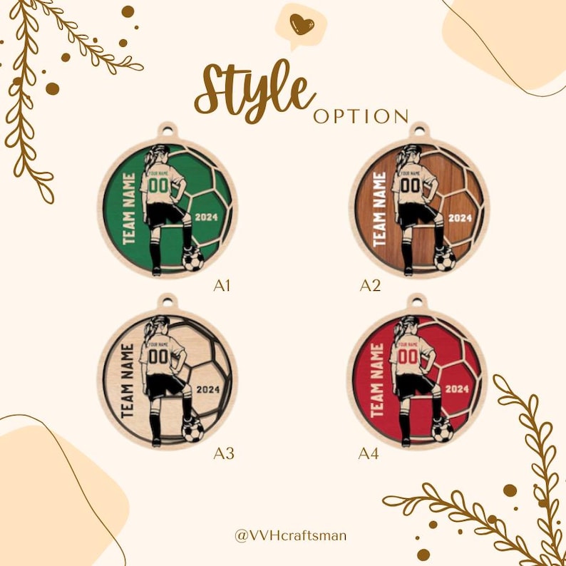 Personalized Soccer Ornament 2024, Custom Soccer Girl Christmas Tree Ornament, Soccer Christmas Gift, Gift for Soccer Lover,Soccer Team Gift