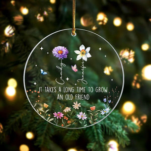Best Friends Christmas Ornament, It Takes A Long Time To Grow An Old Friend, Soul Sisters Christmas Keepsake, Friendship Ornament, Besties