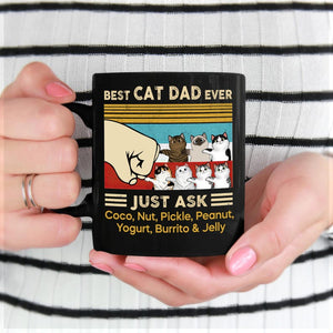 Personalized Best Cat Dad Ever Mug, Custom Cat Breed Mug, Cat Name Mug, Gift For Cat Dad, Funny Cat Lover Mug, Father's Day Gift Coffee Mug