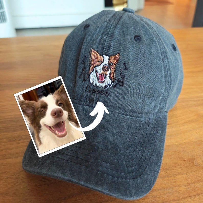 Custom Dog Hat Baseball Cap Birthday Gift For Her Custom Embroidered Dog Hat Custom Cat Hat Personalized Vintage Baseball Hat Dog Mom Hat