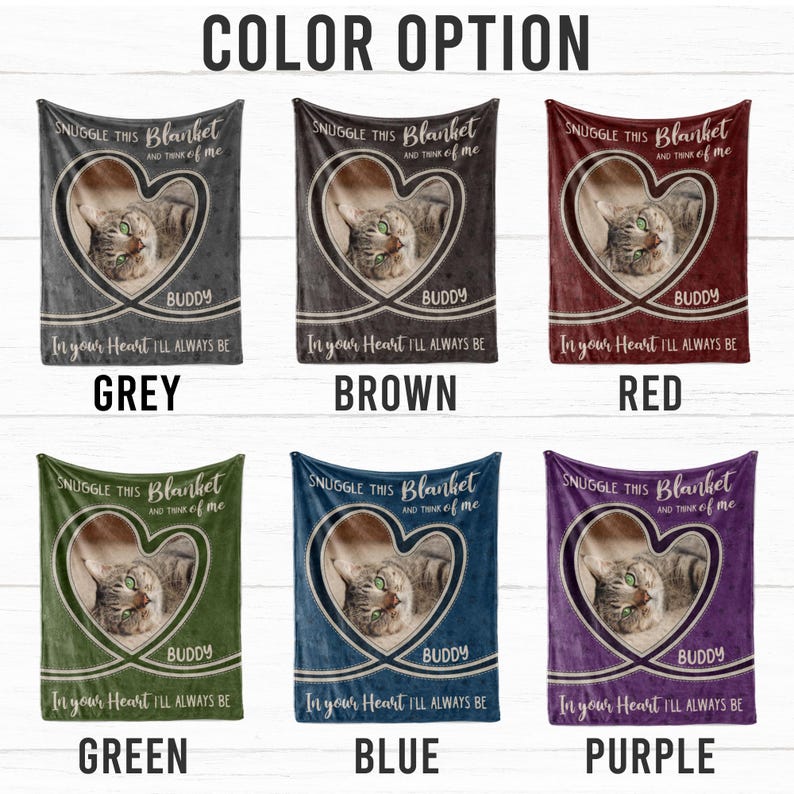 Personalized Cat Photo Blanket, Pet Loss Gifts, Pet Blanket With Pictures, Pet Memorial Gifts, Cat Loss Gift, Loss Of Dog, Cat Mom Gifts