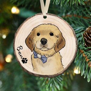 Pet Portrait Ornament, Custom Pet Ornament, Personalized Dog Ornament, Dog Christmas Ornaments, Dog Keepsake, Dog Gifts, Christmas Gift