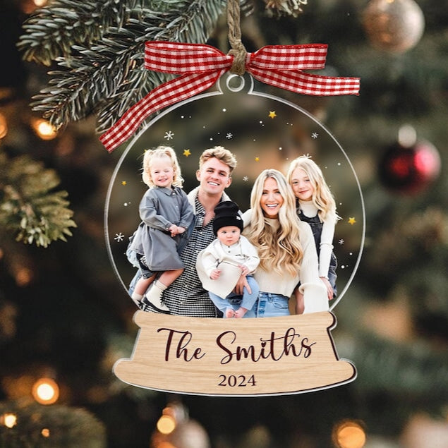 Custom Photo Ornament, Personalized Family Photo Christmas Ornament, Family Photo Ornament, Family Keepsake Gift, Family Christmas Decor