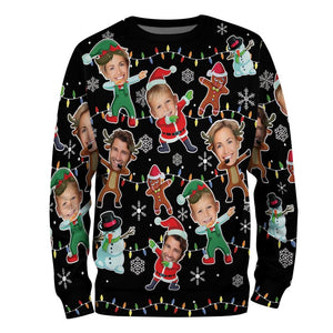 Custom Face Christmas Sweater For Men Women, Custom Ugly Sweatshirt, Personalized Pet Christmas Sweater, Funny Custom Face Sweatshirt