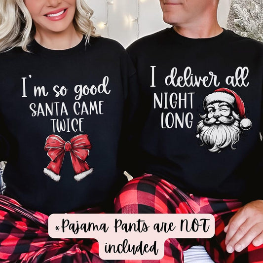Couples Christmas Pajamas,Funny Matching Couples Christmas Pajamas, Couples Holiday Pajamas,Couples Christmas PJs,Newlywed Christmas Shirts