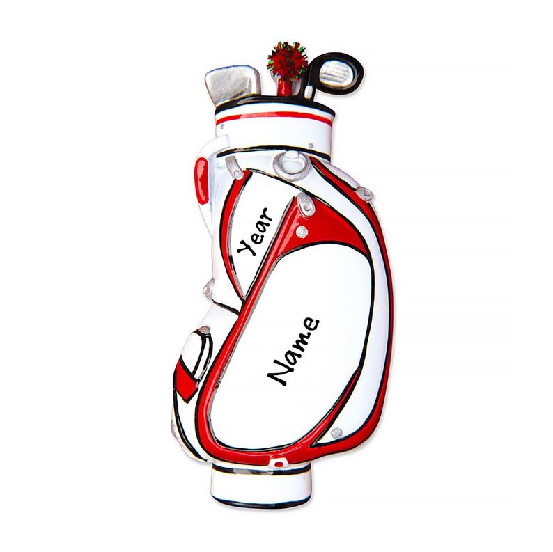 Personalized Golf Bag Christmas Ornament - Golf Ornament For Dad - Custom Gift For Pro Golfer - Golfing Trip For Him - Gift For Kids, Boys