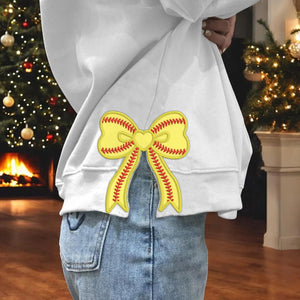 Bundle Sport Side Bow Applique Side Bow Embroidery Designs Wide Ribbon Sports Girly Bow Sweatshirt Seam Side Bow