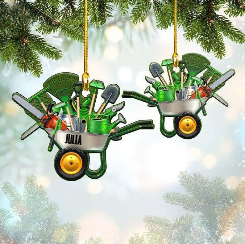 Personalized Garden Tool Christmas Ornament, Gardening Lovers Gift