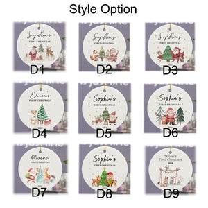 Custom Baby's First Christmas Baubles,Custom Keepsake Christmas Ornament, New Baby Gifts,Christmas Tree Decor,Christmas Gifts for Kids