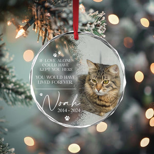 Custom Cat Memorial Gift, Pet Loss Gifts for Owner, Cat Memorial Ornament, Cat Loss Gift, Cat Remembrance, Photo Memorial Dog Cat Ornament