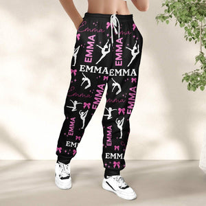 Dancing Girl Personalized Sweatpants, Custom Name Joggers, Ballerina Gift, Ballet Gift, Gift For Girls Daughter Friends, Dancing Team