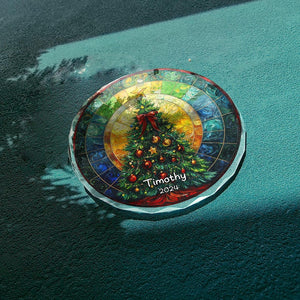 Personalized Crystal Glass Christmas Tree Ornament,Christmas Handcraft Holiday Ornament with name,High transparency Glass,Christmas GIFT