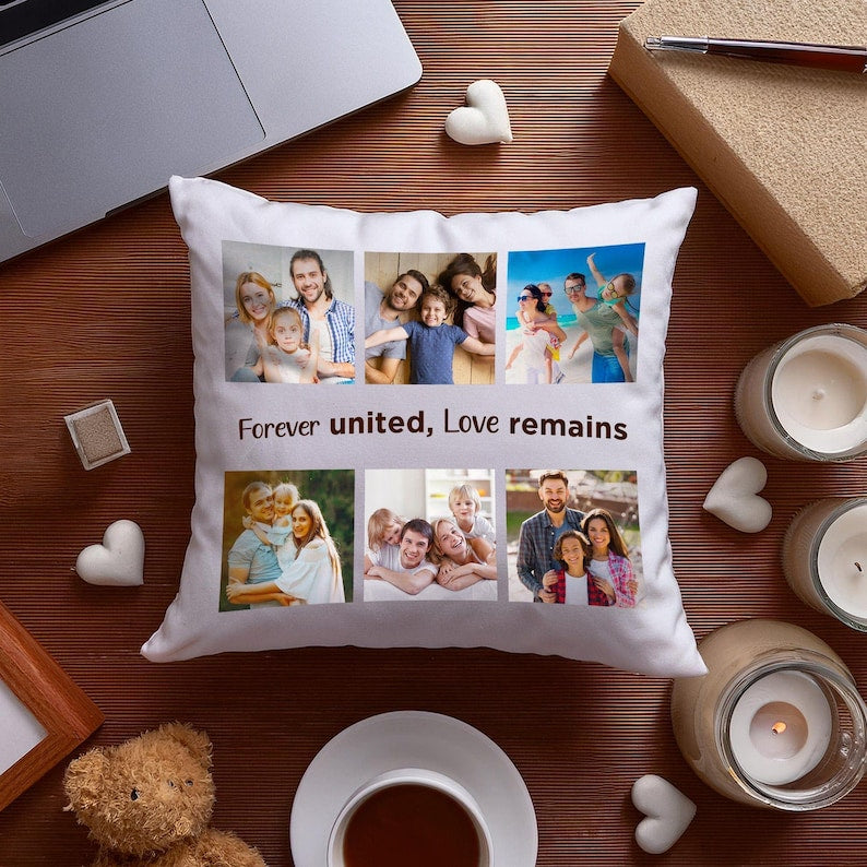 Personalized Photo Collage Pillow, Custom Picture Pillow, Custom Throw Pillow, Family Custom Decor, Printed Cushion, Family Photo Gift