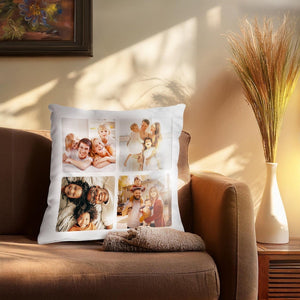 Personalized Photo Collage Pillow, Custom Picture Pillow, Custom Throw Pillow, Family Custom Decor, Printed Cushion, Family Photo Gift