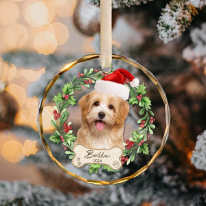 Personalized Dog memorial gift, Pet Ornament with Photo, Custom Photo Ornament, Custom Dog Christmas Ornament, Photo Gift for pet lover