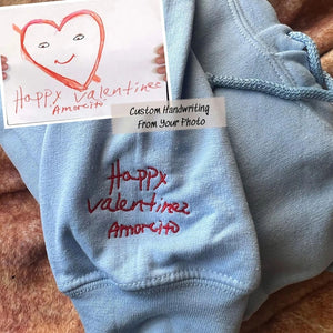 Custom Your Handwriting Embroidered Sweatshirt, Embroidered Couple Message Shirt, Couple Matching Sweatshirt, Personalized Gift For Him Her