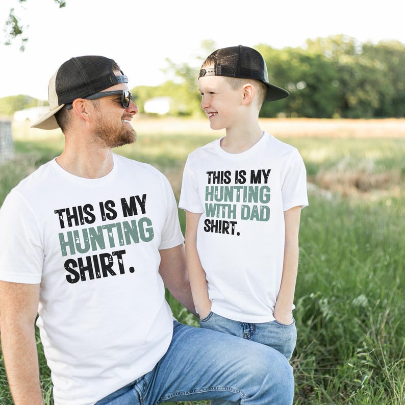 Father Son Matching Hunting Shirts: New Dad Gift Set