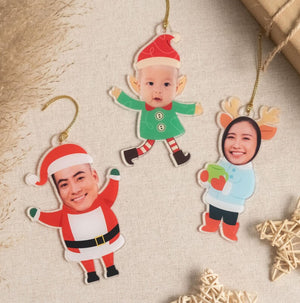 Personalized Baby Face Ornament, Christmas Decor, Ornament For Baby, Baby's Christmas, Baby First Gift, Photo Ornament, Face Ornament