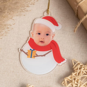 Personalized Baby Face Ornament, Christmas Decor, Ornament For Baby, Baby's Christmas, Baby First Gift, Photo Ornament, Face Ornament