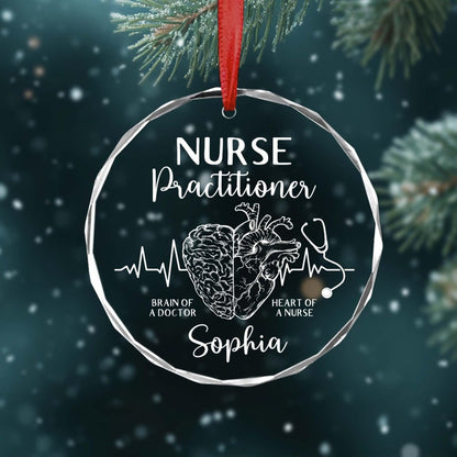 Personalized Nurse Practitioner Ornament, Nurse Practitioner Gift, NP Nurse Gift, Nurse Ornament, New Nurse Gift, Nurse Christmas Ornament