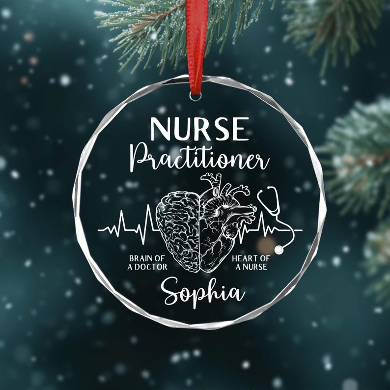 Personalized Nurse Practitioner Ornament, Nurse Practitioner Gift, NP Nurse Gift, Nurse Ornament, New Nurse Gift, Nurse Christmas Ornament