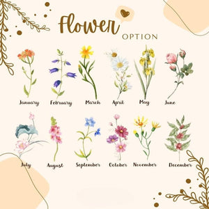Personalized Birth Flower Ornament For Sister, Custom Different Flowers From The Same Garden, Custom Name With Birth Month Flower