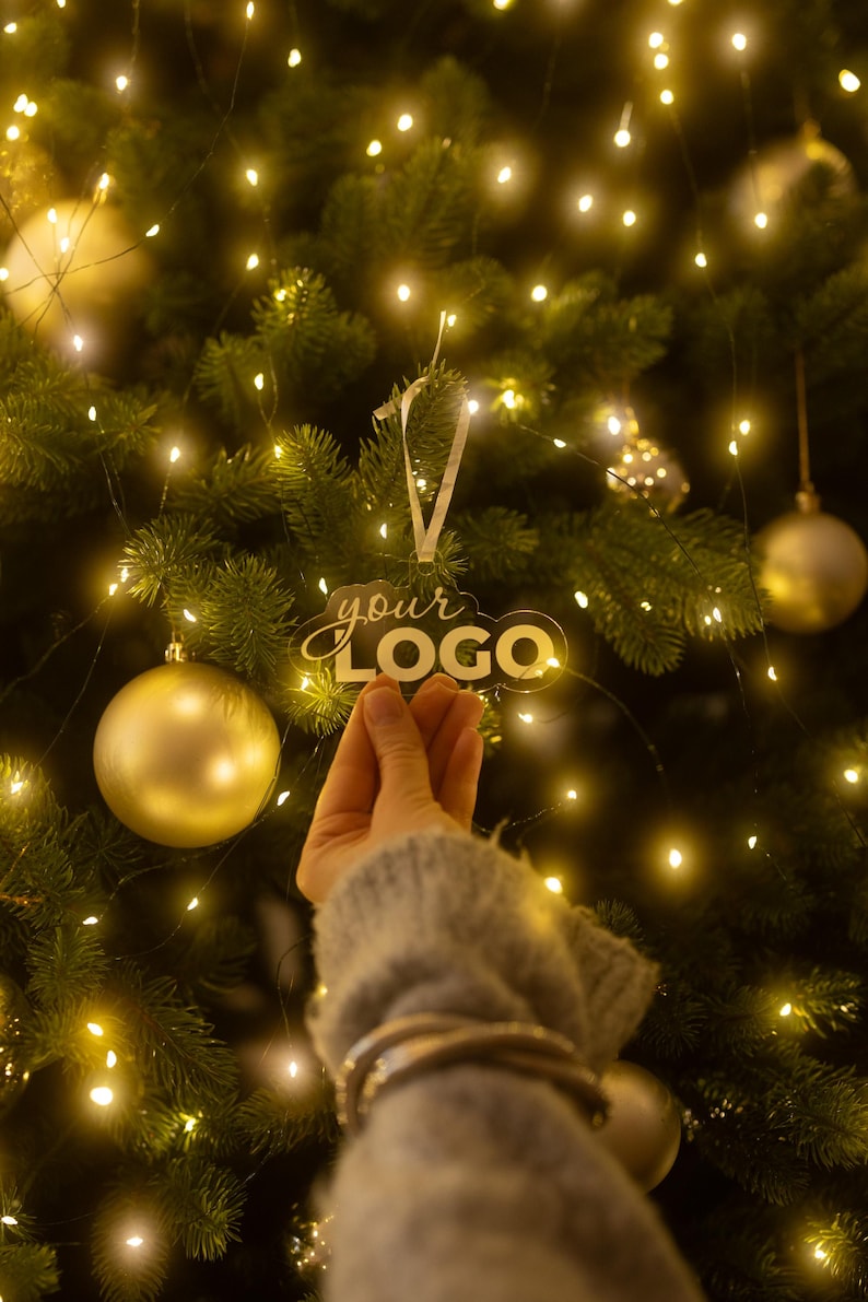 Custom Logo Christmas Ornaments Bulk Branded Holiday Decorations, Corporate Xmas Gifts & Business Branding