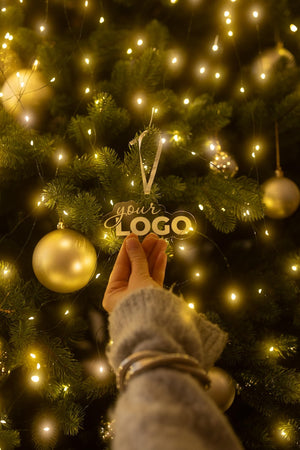 Custom Logo Christmas Ornaments Bulk Branded Holiday Decorations, Corporate Xmas Gifts & Business Branding