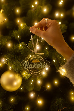 Custom Logo Christmas Ornaments Bulk Branded Holiday Decorations, Corporate Xmas Gifts & Business Branding