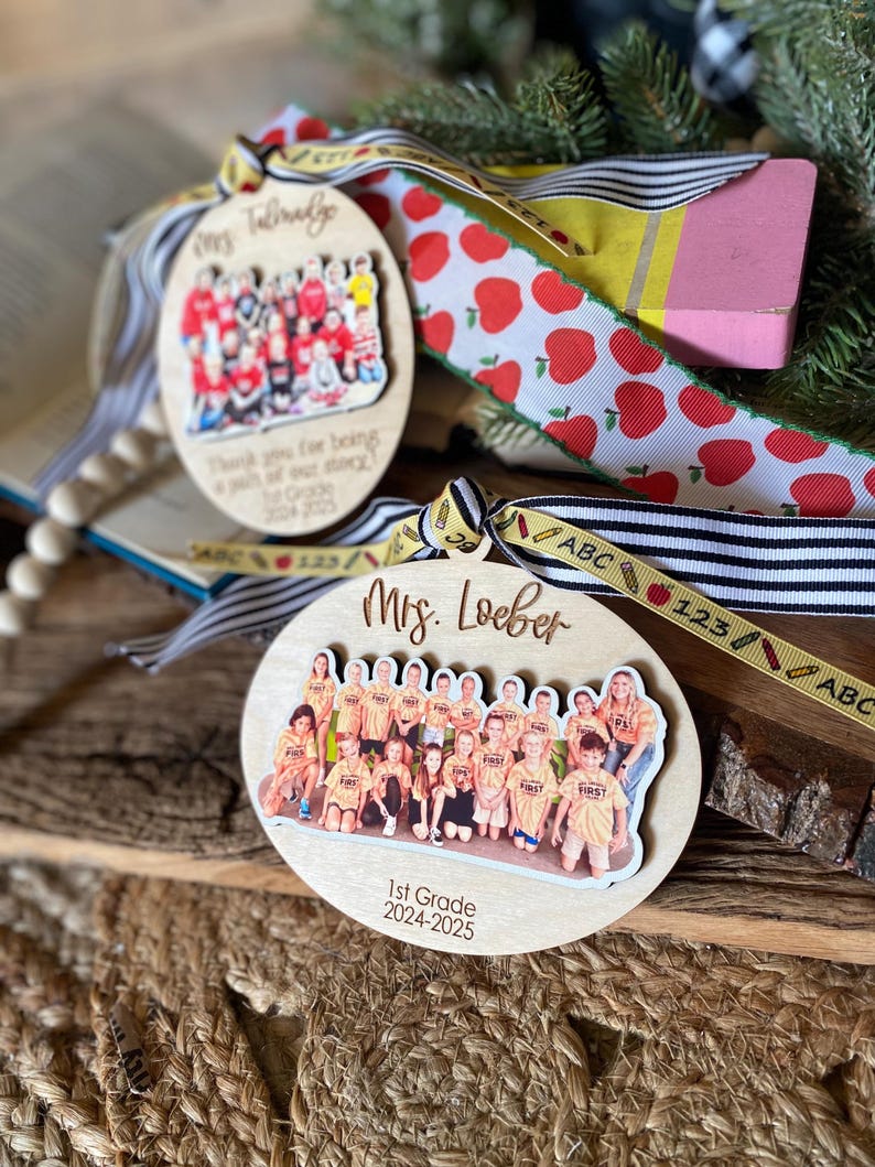 Class Picture Ornament, Gift for Teacher from Classroom, Gift from Classroom, Personalized Teacher Gift, Gift from Students