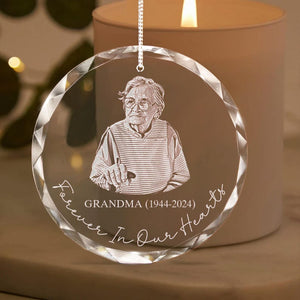 Personalized Grandma Memorial Ornament, Custom Photo Christmas Ornament, In Memory of Grandma, Grandma Sympathy Gift, Loss of Grandma Gifts