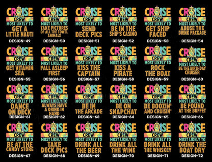 Funny 144 Quotes Cruise Crew Shirt,Most Likely To Cruise Tee,Cruise 2025 Shirt,Cruise Birthday,Cruising Shirt,Our First Cruise,Cruise Party