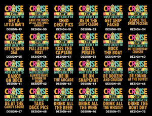 Funny 144 Quotes Cruise Crew Shirt,Most Likely To Cruise Tee,Cruise 2025 Shirt,Cruise Birthday,Cruising Shirt,Our First Cruise,Cruise Party