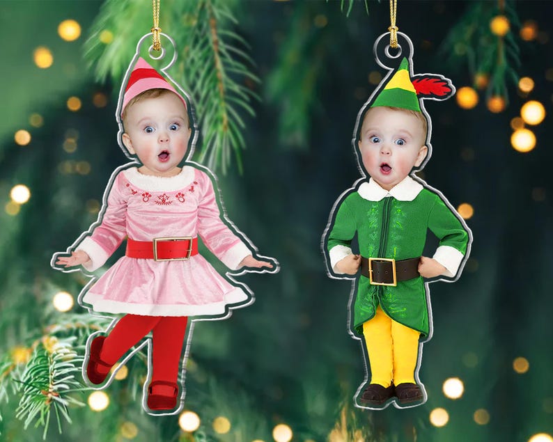 Personalized Face Baby Ornament, Babys First Christmas Ornament, Baby Ornament, Custom Baby Photo Ornament, Baby Face Ornament Grandkid Gift